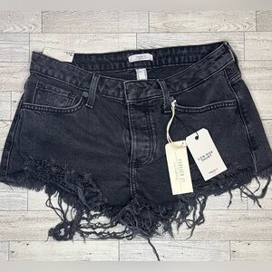 Forever 21 Low Rise Black Denim Shorts Size 28